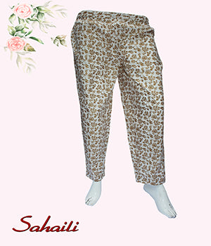 Pakistani Marigold Flowers Printed Pants