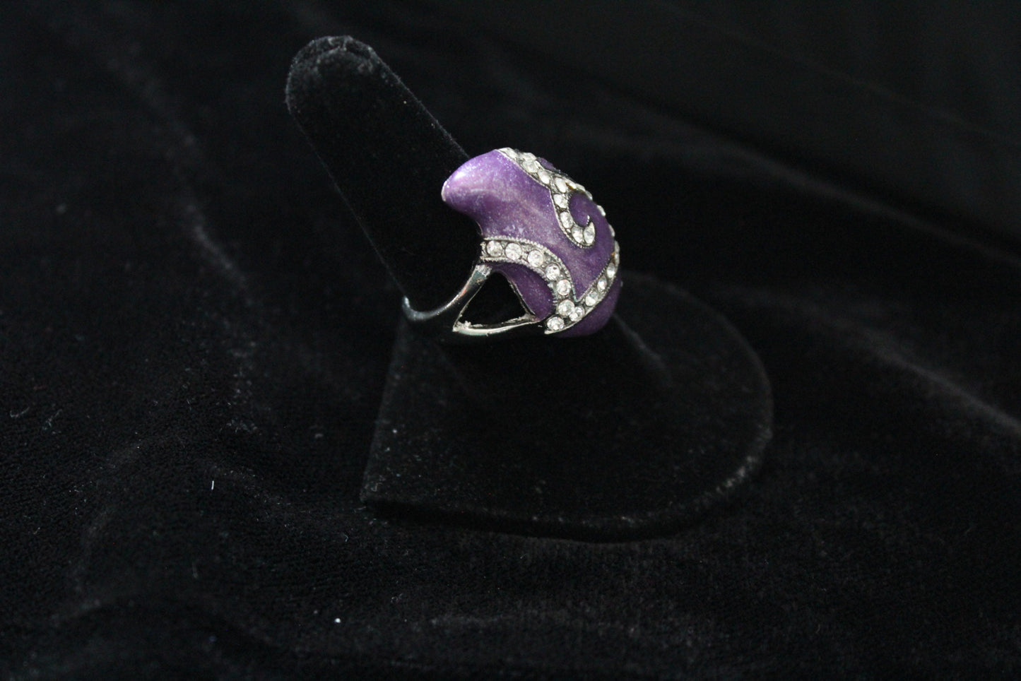Women Sliver encrusted Purple Ring