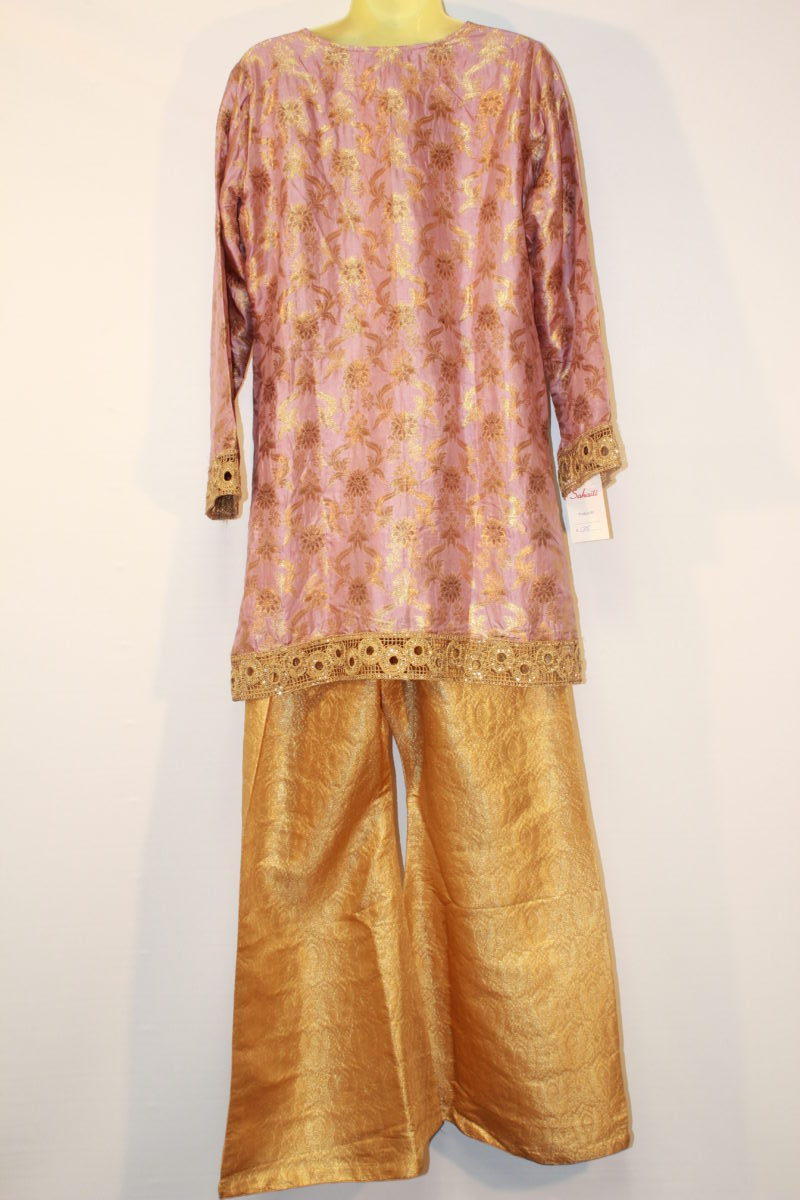 Pakistani Pink Gold Women Outfit