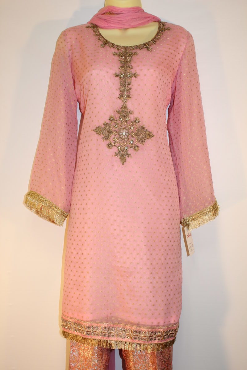 Pakistani Pink Embellished Women Outfit