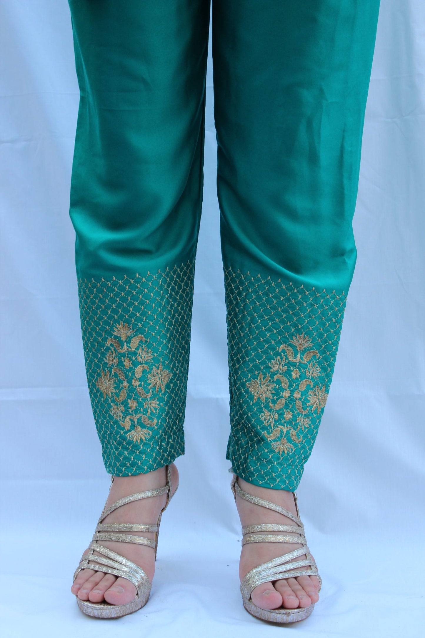 Pakistani Silk Emerald Pants