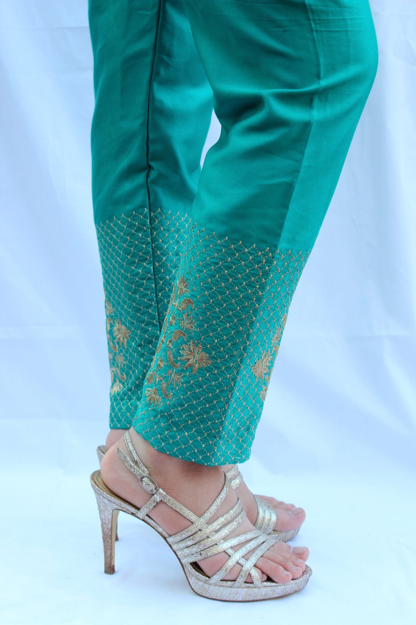 Pakistani Silk Emerald Pants