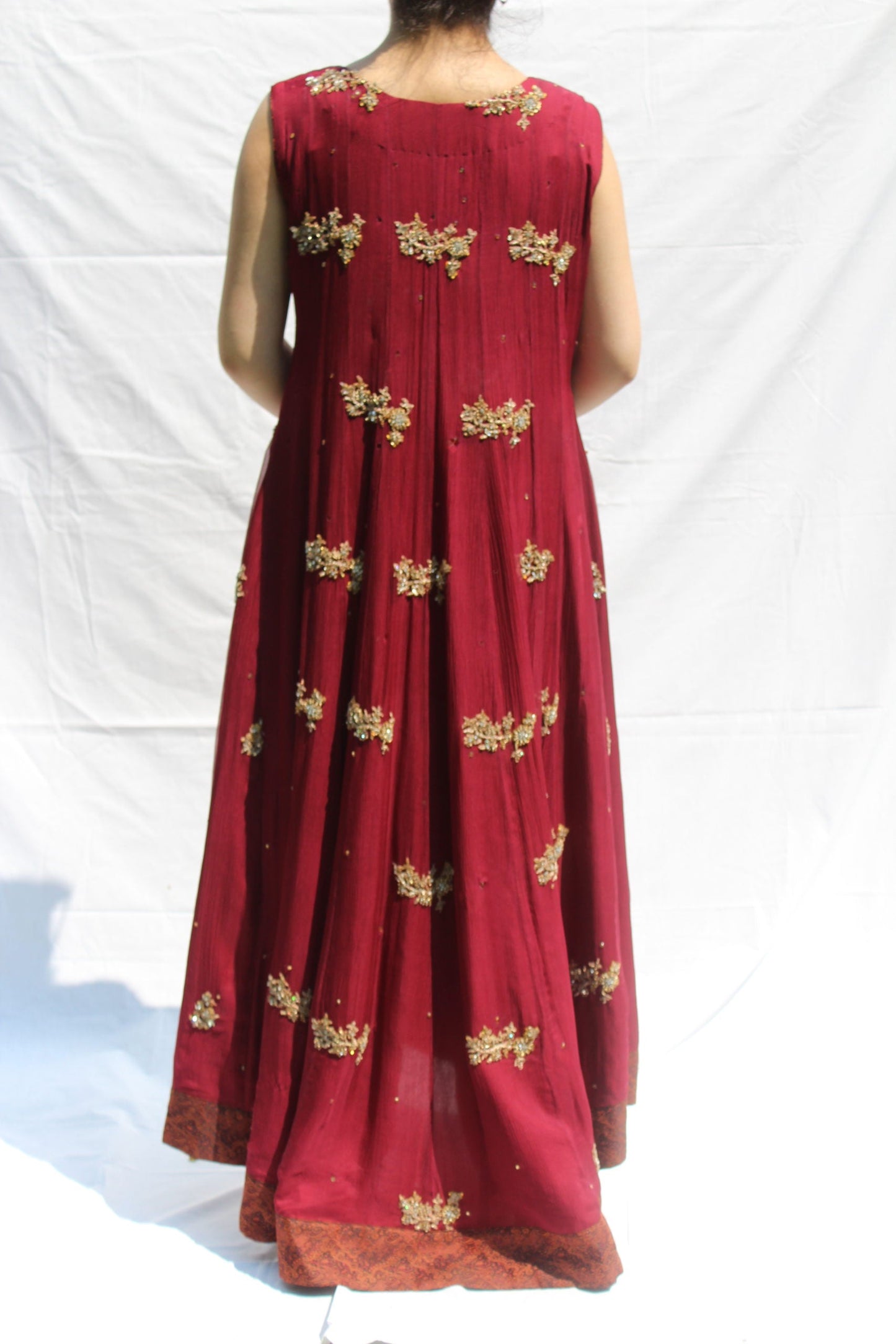 Pakistani Red Peacock Train Women Outfit