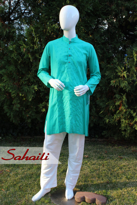 Pakistani Light Green Men Outfit